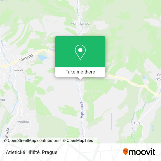 Atletické Hřiště map