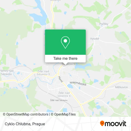 Карта Cyklo Chlubna