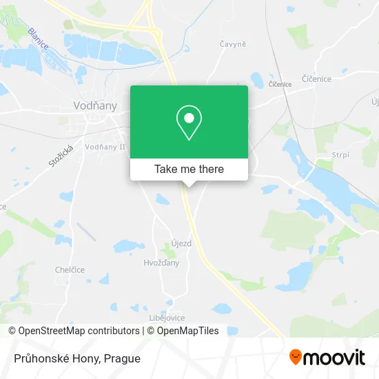 Карта Průhonské Hony