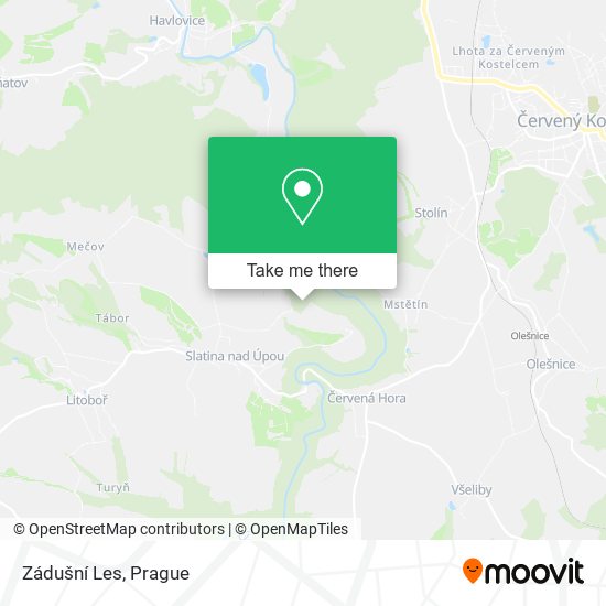Zádušní Les map