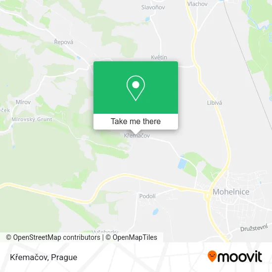 Křemačov map