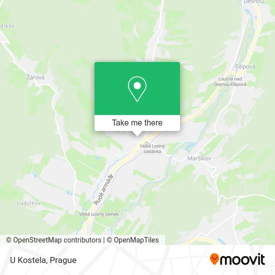 Карта U Kostela