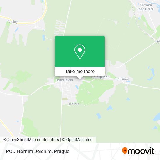 POD Horním Jelením map