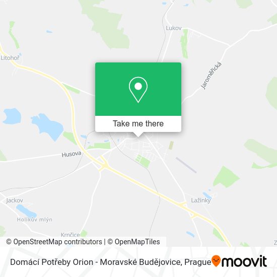 Domácí Potřeby Orion - Moravské Budějovice map
