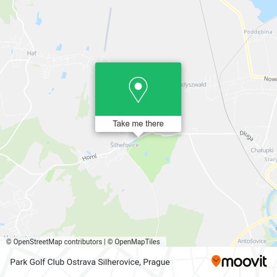 Park Golf Club Ostrava Silherovice map