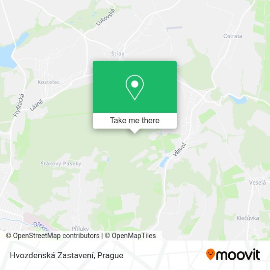 Hvozdenská Zastavení map