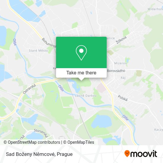 Sad Boženy Němcové map