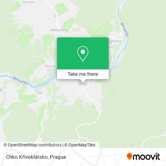 Chko Křivoklátsko map