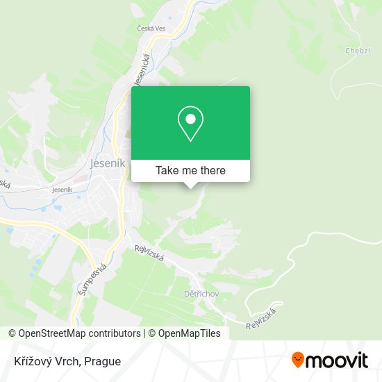 Křížový Vrch map