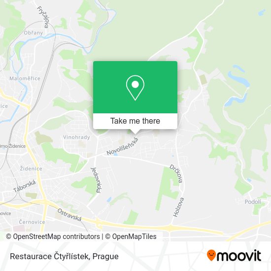 Restaurace Čtyřlístek map