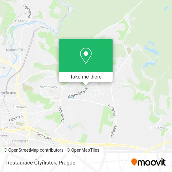 Карта Restaurace Čtyřlístek