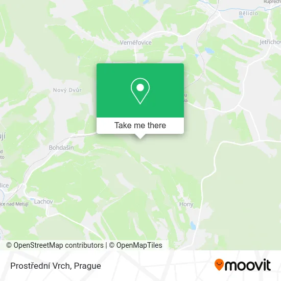Карта Prostřední Vrch