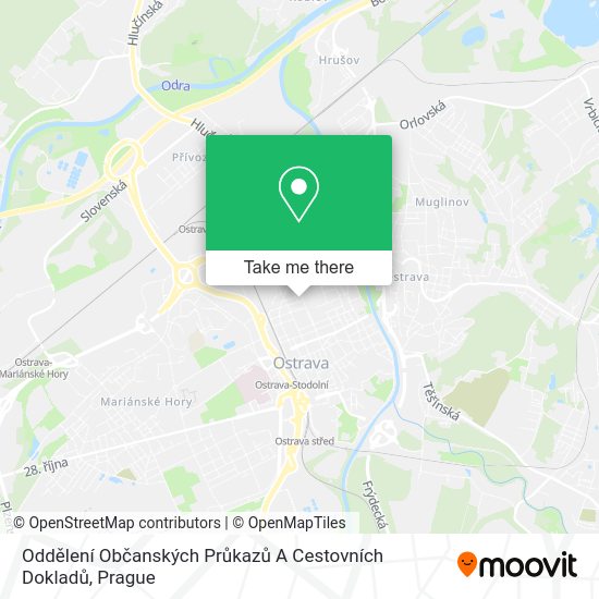 Oddělení Občanských Průkazů A Cestovních Dokladů map