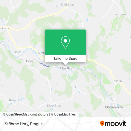 Stříbrné Hory map