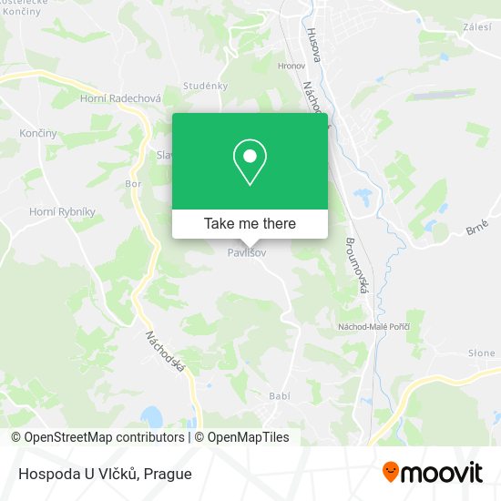 Hospoda U Vlčků map