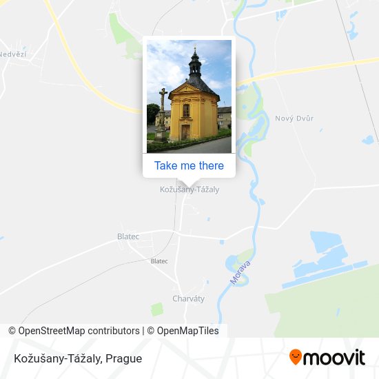 Kožušany-Tážaly map
