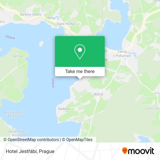Hotel Jestřábí map