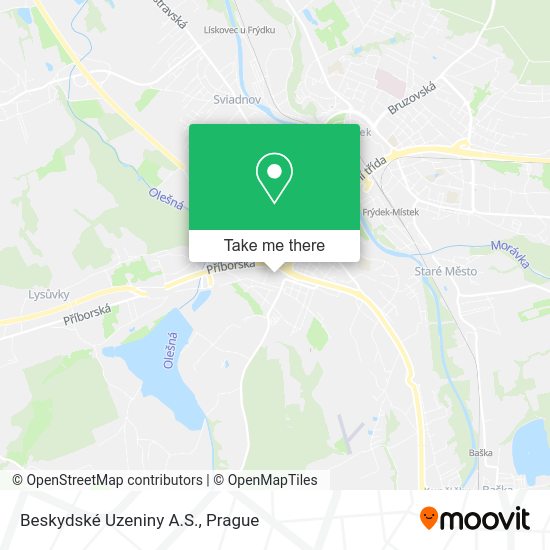 Beskydské Uzeniny A.S. map