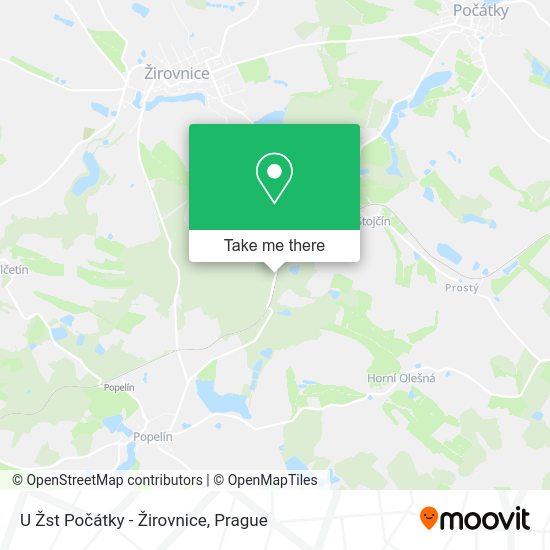 U Žst Počátky - Žirovnice map