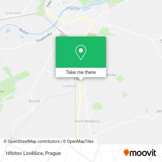 Hřbitov Lověšice map