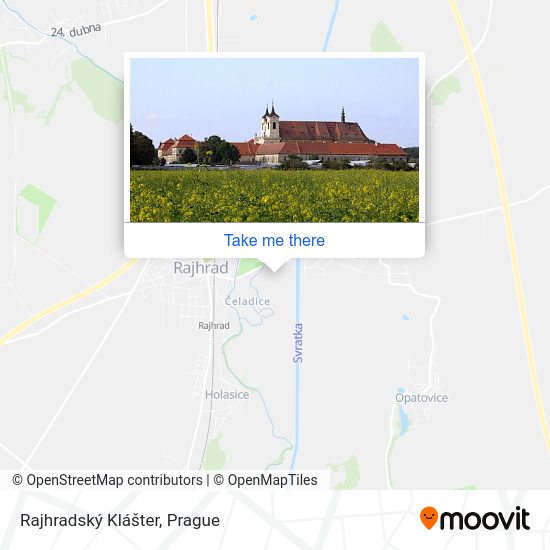 Rajhradský Klášter map