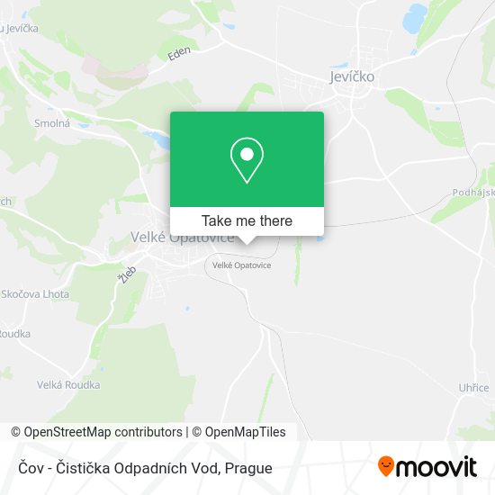 Čov - Čistička Odpadních Vod map