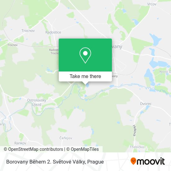 Borovany Během 2. Světové Války map
