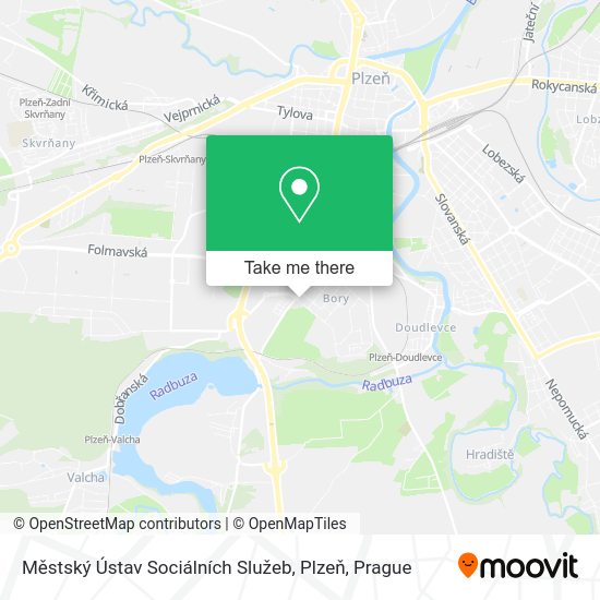 Městský Ústav Sociálních Služeb, Plzeň map