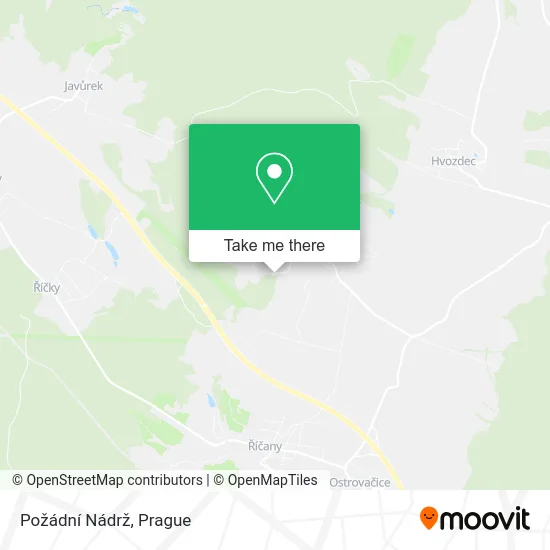 Карта Požádní Nádrž