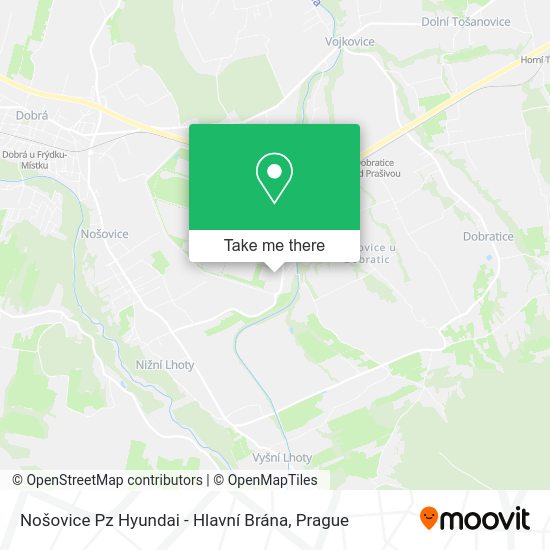 Nošovice Pz Hyundai - Hlavní Brána map