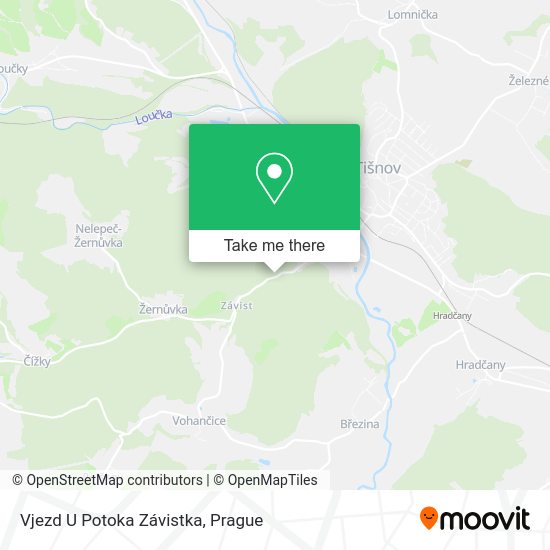 Vjezd U Potoka Závistka map