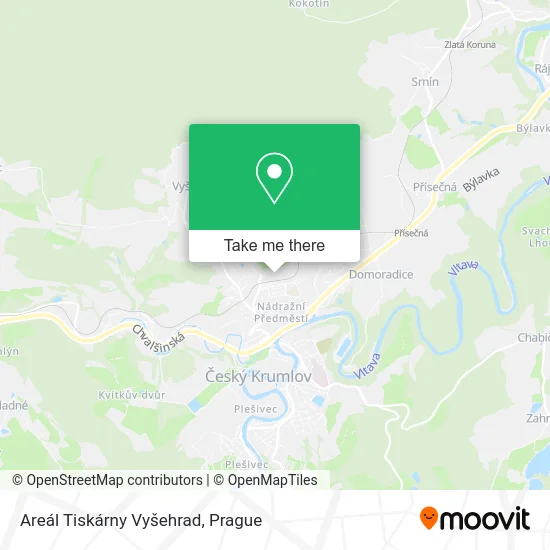 Карта Areál Tiskárny Vyšehrad
