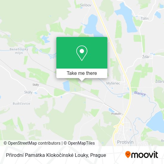 Přírodní Památka Klokočínské Louky map