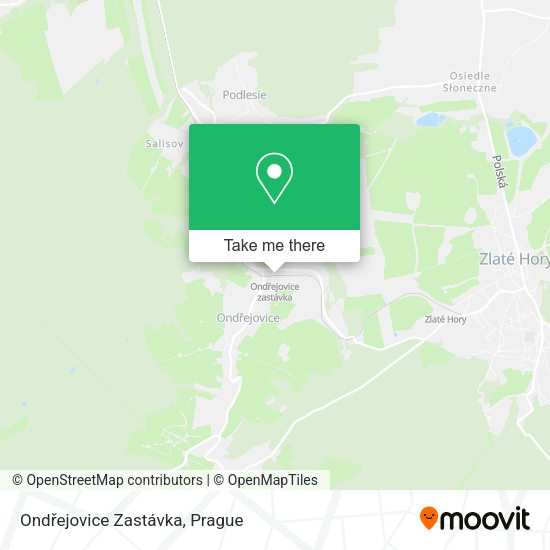 Карта Ondřejovice Zastávka