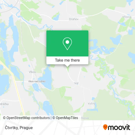 Карта Čtvrtky