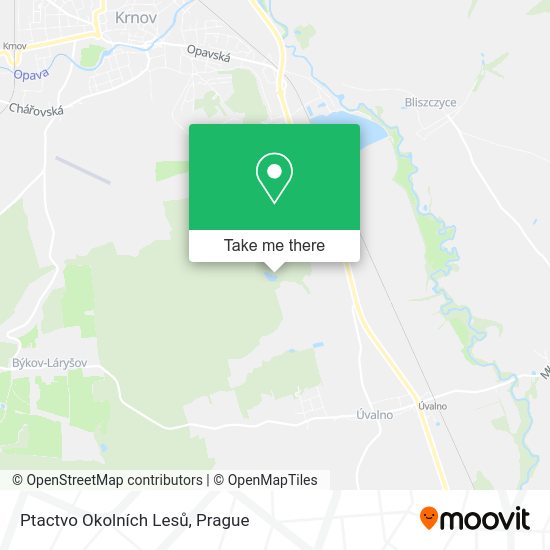 Ptactvo Okolních Lesů map