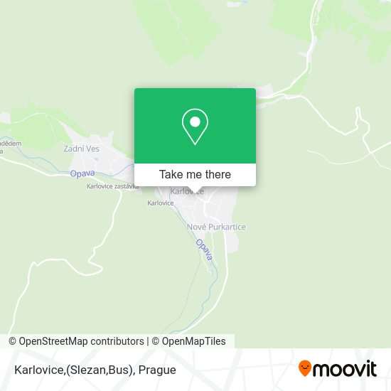 Карта Karlovice,(Slezan,Bus)