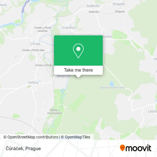 Čůráček map