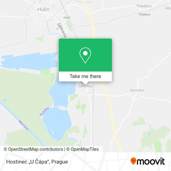 Hostinec „U Čápa” map