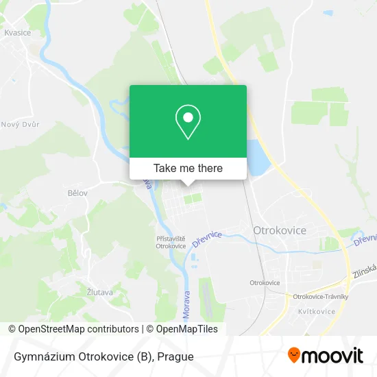 Карта Gymnázium Otrokovice (B)