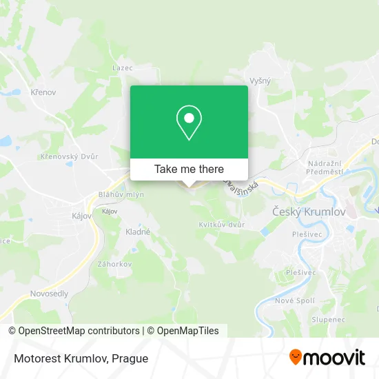 Карта Motorest Krumlov