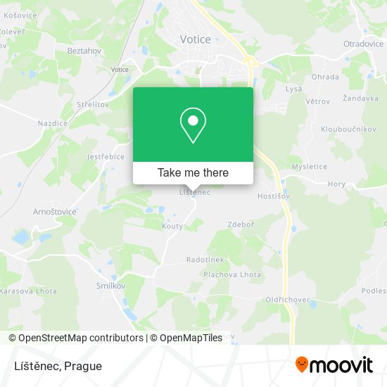 Líštěnec map
