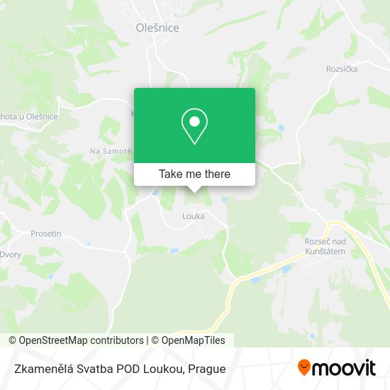 Zkamenělá Svatba POD Loukou map