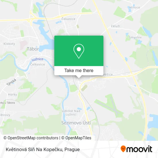 Карта Květinová Síň Na Kopečku