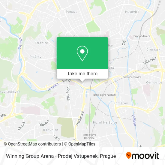 Карта Winning Group Arena - Prodej Vstupenek