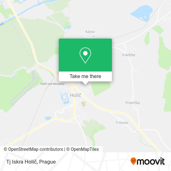 Tj Iskra Holíč map