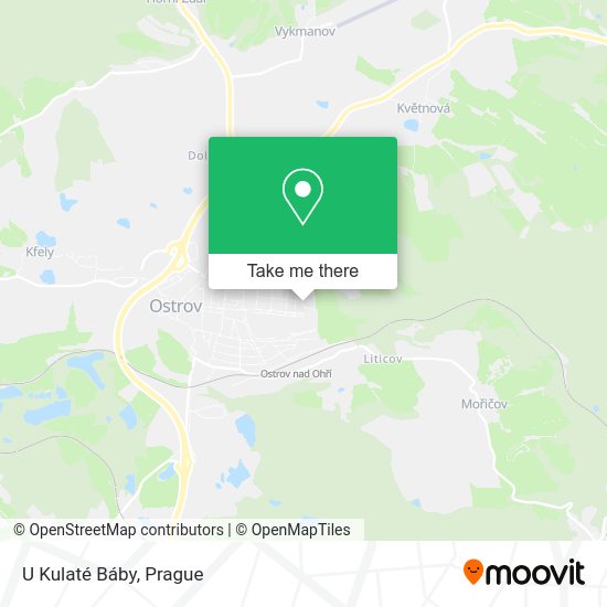 U Kulaté Báby map