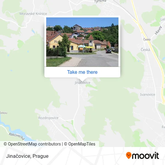 Карта Jinačovice