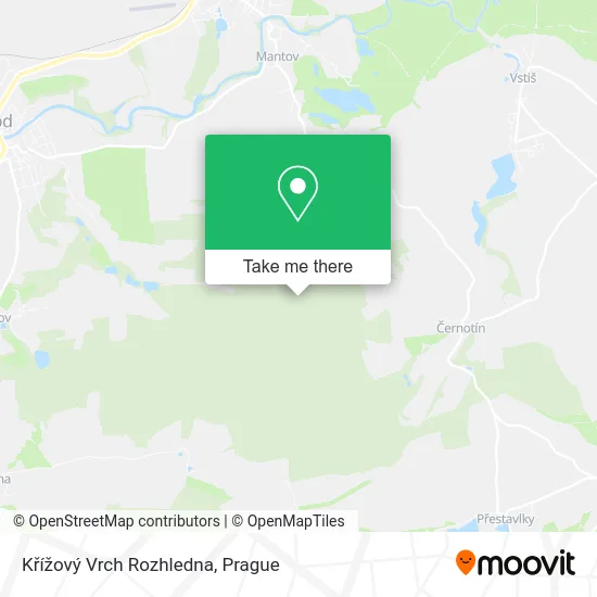 Křížový Vrch Rozhledna map