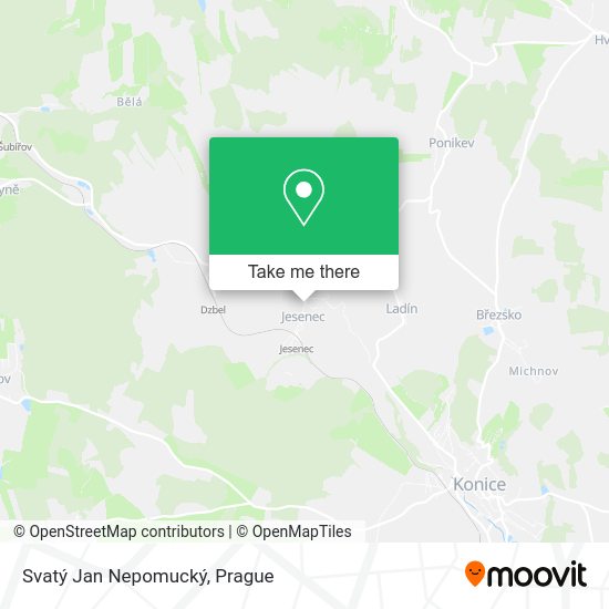 Svatý Jan Nepomucký map